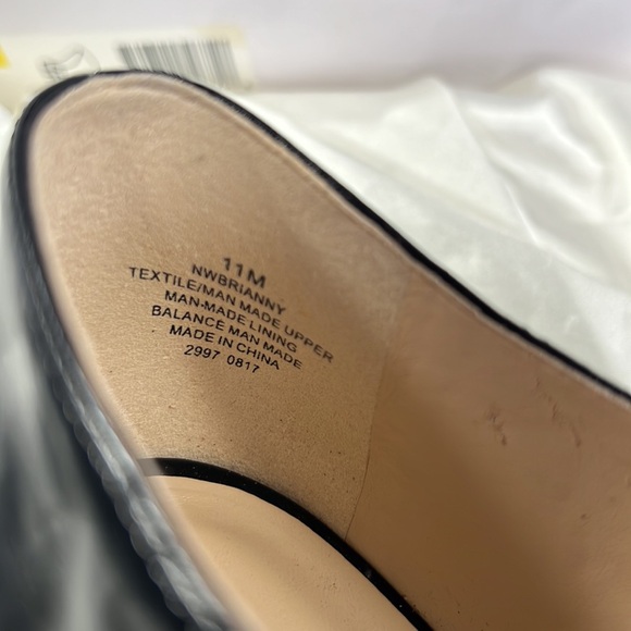 NEW w/Flaws Nine West Leather Black Gray Brianny Bootie Boot Heel Shoe 11 - Picture 6 of 11